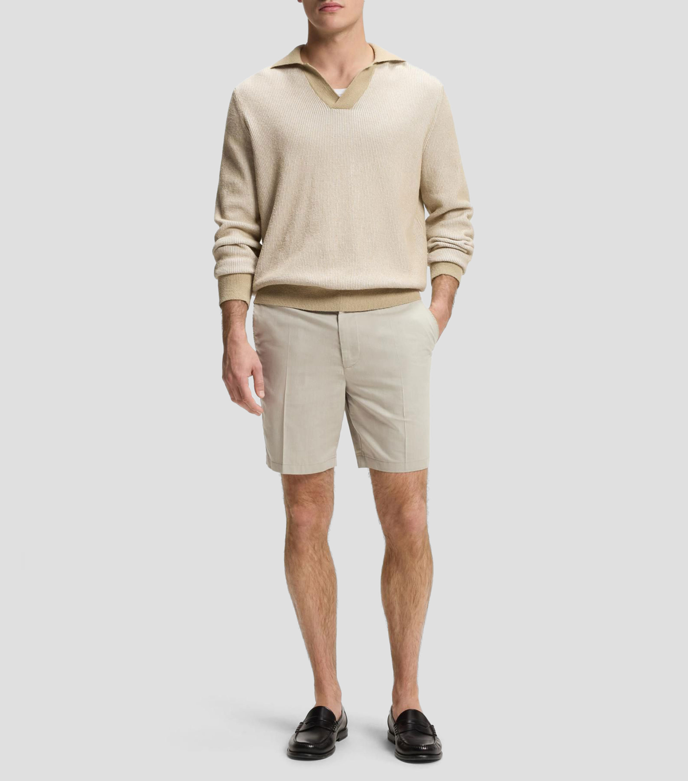 Short de algodón elástico Hombre